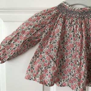 Bonpoint Baby Blouse - 6 months - pink floral - like new condition